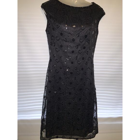 Sue Wong Size 6 Black Sequin Dress - Picture 1 of 8